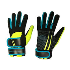 Limited Edition Miami Nautique Water Ski Thin Gloves In Black Neon Yellow Blue V 2