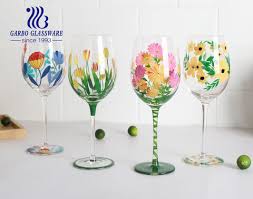 Luxury Hand Painted Goblet Design Withe