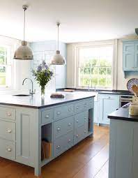This custom kitchen by mustard architects was designed to show off the homeowner's eclectic dishware collection. Light Blue Cabinets Houzz