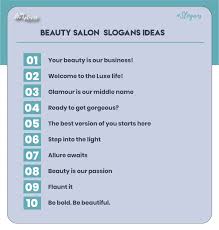 beauty salon slogans line exles