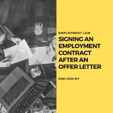signing an employment contract