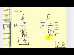 Simplifying Radical Expressions With