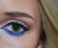 pop of blue makeup tutorial beauty