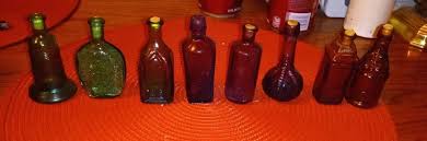Assorted Colored Mini Glass Bottles