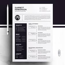 Resume Templates Design One Page Resume Cover Letter