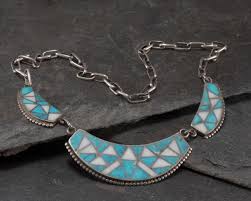 vine turquoise and white s inlay