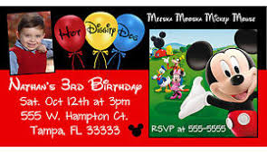 Details About 10 Magnetic Mickey Mouse Clubhouse Birthday Invitations Personalized Magnets