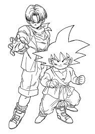 It was released for the playstation 2 in december 2002 in north america and for the nintendo gamecube in north america on october 2003. Trunks And Goku In Dragon Ball Z Coloring Page Kids Play Color Dragon Coloring Page Dragon Ball Z Coloring Pages