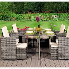Aluminium sets are strong and lightweight, which means they can be moved around easily. Garden Furniture Patio Sets The Range