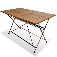 vidaxl folding garden table acacia wood