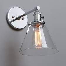 Sconce Funnel Cone Glass Lampshade