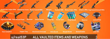 Find out damage, rarity, magazine size of the shotgun weapon & gun class in fortnite! All Vaulted Items And Weapons In Chapter 2 Season 1 Fortnitebr