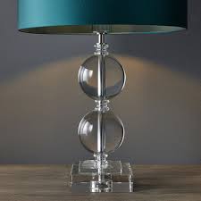 Crystal Glass Two Sphere Table Lamp