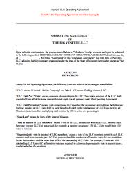 Llc Operating Agreement Template Free Download Create Edit Fill