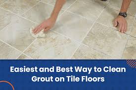 clean grout on tile floors