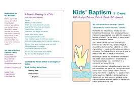 kids baptism brochure catholic