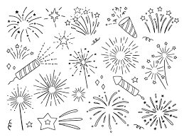 fireworks drawing vectors