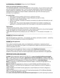 Uc College Essay Prompt Examples Personal Statement Template