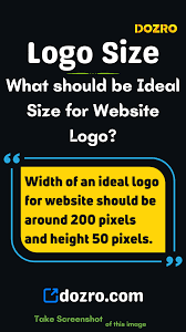 ideal logo size for