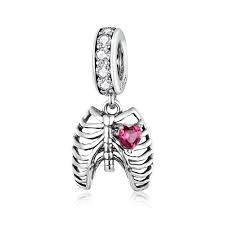The ribs are a set of twelve paired bones which form the protective 'cage' of the thorax. Sterling Silver Pendant Charm Rib Cage Mijn Bedels For Your Pandora