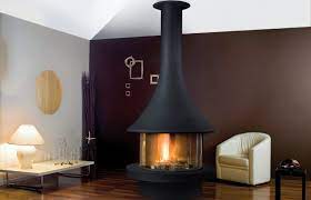 Flame Gas Fireplace Panorama 360 With Hood