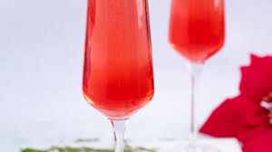 cranberry mimosa poinsettia drink