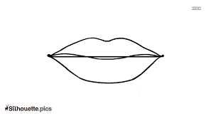 lip drawing reference silhouette vector