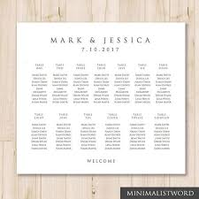 13 Tables Wedding Seating Chart Template Seat Chart