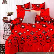 Flower Printed Double Bed Sheet
