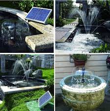 This solar powered water fountain kit is quick, easy to install and will make any small container into your very own water fountain. China Diy Pond Water Feature Pool Garden Patio Hydroponics Solar Power Fountain Pump China 10w Panel Pump Outdoor Fountain Pump