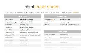 html cheat sheet for gers life