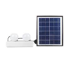 Global Sources China 6v 5w Solar Panel Light Solar Lighting Kit With 2pcs Led Bulbs And Rechargeable Lithium Battery