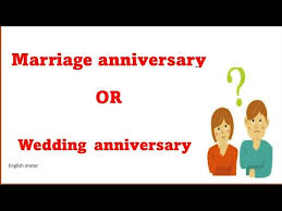 marriage or wedding anniversary which