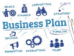 Business Plan Chart With Keywords And Icons