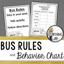 Bus Rules And Behavior Chart