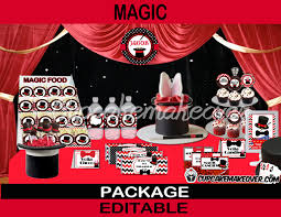 magic birthday party printables package