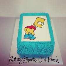 Minions cake design rectangle : Rectangle Bart Simpson Cake With Edible Image The Girl On The Swing
