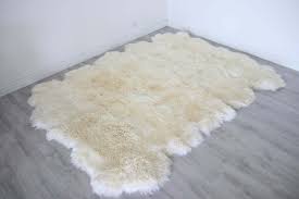 genuine natural sheepskin rug large