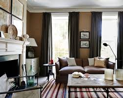 color curtains match brown furniture