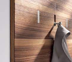 wall panel with coat rack with flush