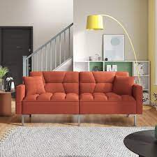Urtr 74 75 Orange Linen Upholstered