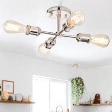 Shown installed via flush mount in kitchen. 4 Ft Led Ceiling Light Fixture Wayfair