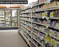 Image of American herbal supplement aisle in a supermarket