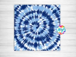 Blue And White Tie Dye Sublimation