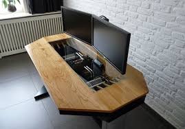 The wooden pallet usage as the shelf is also useful for the attachment to the wall, making this table into a floating desk. How To Build A Gaming Computer Built Into A Desk Desk Pcs Quora