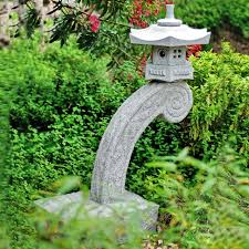 Japanese Style Carved Stone Lantern