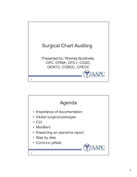 Surgical Chart Auditing Aapc Pages 1 28 Text Version