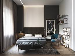 Black And White Master Bedroom Shows The Stretch Of The