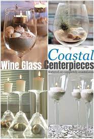 Wine Glasses Candle Holders Beach