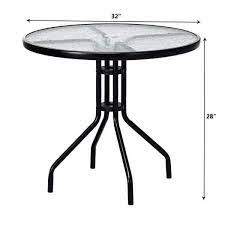 Round Metal Outdoor Patio Table